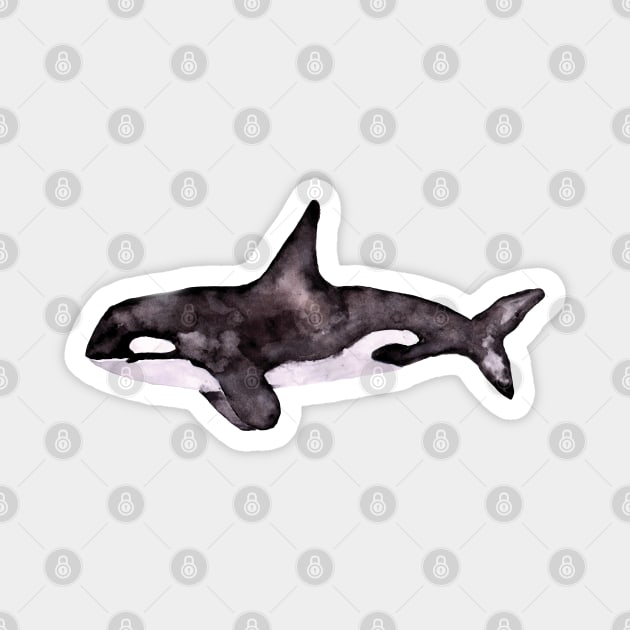 Watercolor Orca Magnet by Harpleydesign