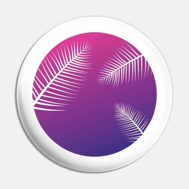 Purple Pink Leaves in a Circle | Positivity Pin by Art by Ergate