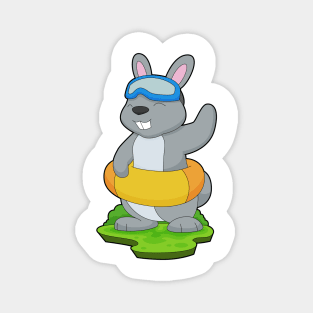 Rabbit Swimming Lifebuoy Magnet