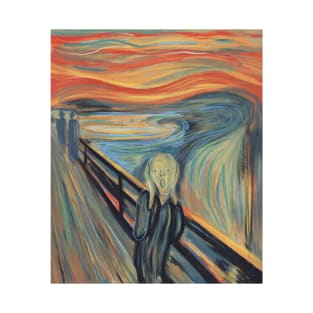 The Scream Expressionist Inspired Emotional Figure Illustration T-Shirt