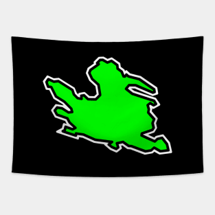 Mayne Island Simple Silhouette - Lime Green Flavour - Mayne Island Tapestry