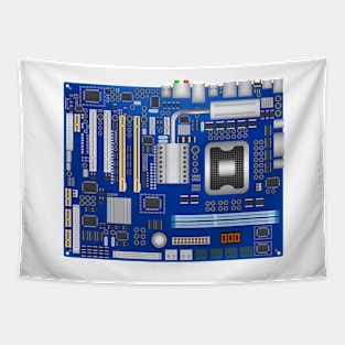 Classic Computer Mainboard Geek Art Tapestry