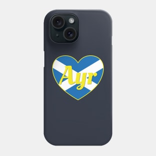 Ayr Scotland UK Scotland Flag Heart Phone Case