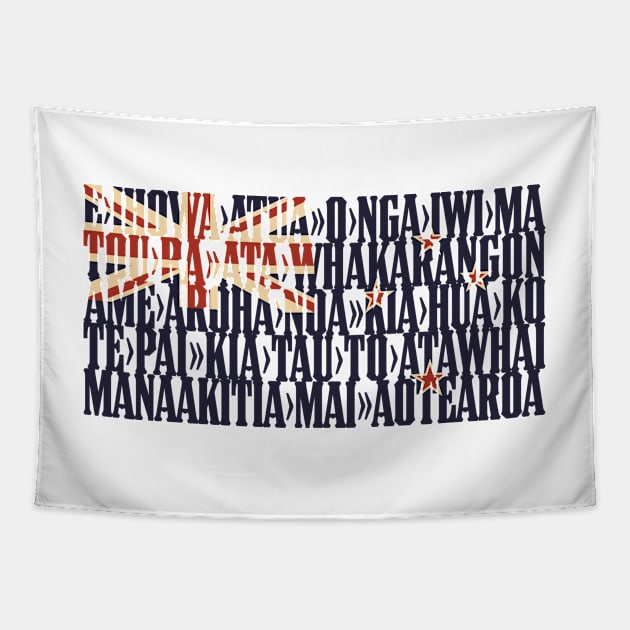 New Zealand national anthem flag - God Defend New Zealand Tapestry by DAFTFISH