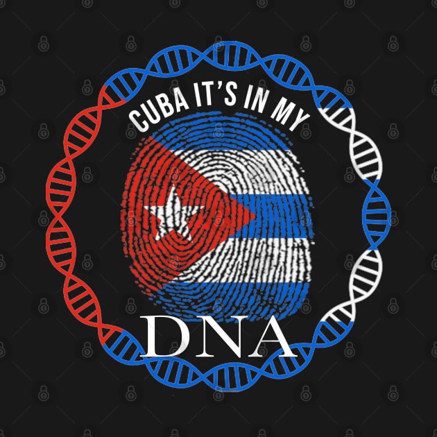 Cuba Its In My DNA - Gift for Cuban From Cuba by Country Flags