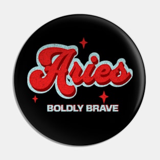 Aries Boldly Brave Zodiac Sign Astrology Birthday Star Pin