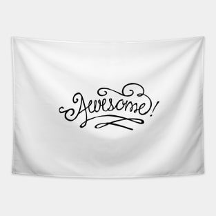 Awesome handwritten retro style Tapestry