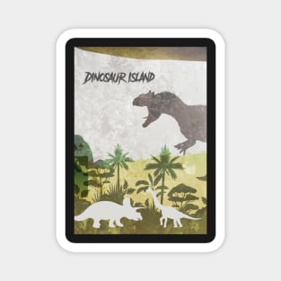 Dinosaur Island - Board Games Design - Movie Poster Style - Board Game Art Magnet