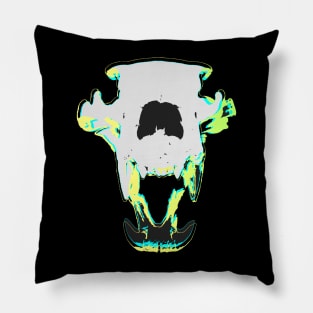 Colorful Wolf Skull Pillow