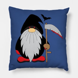 Funny Halloween Grim Reaper Gnome Pillow