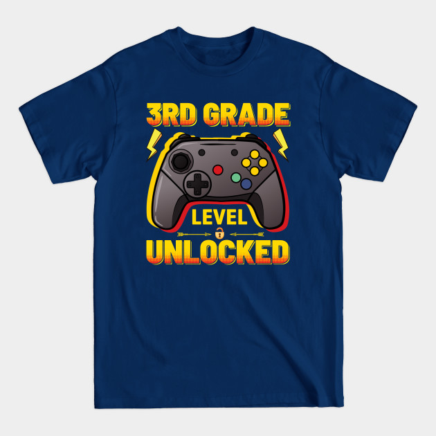 Discover 3rd Grade Level Unlocked Video Gamer Back To School Boys Gifts - First Day Of School - T-Shirt