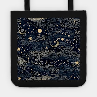 Embrace Celestial Elegance with Our Dazzling 'Starry Night' Pattern! Tote