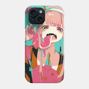 Indulging in Honey-Glazed Meat - Zero Two Phone Case