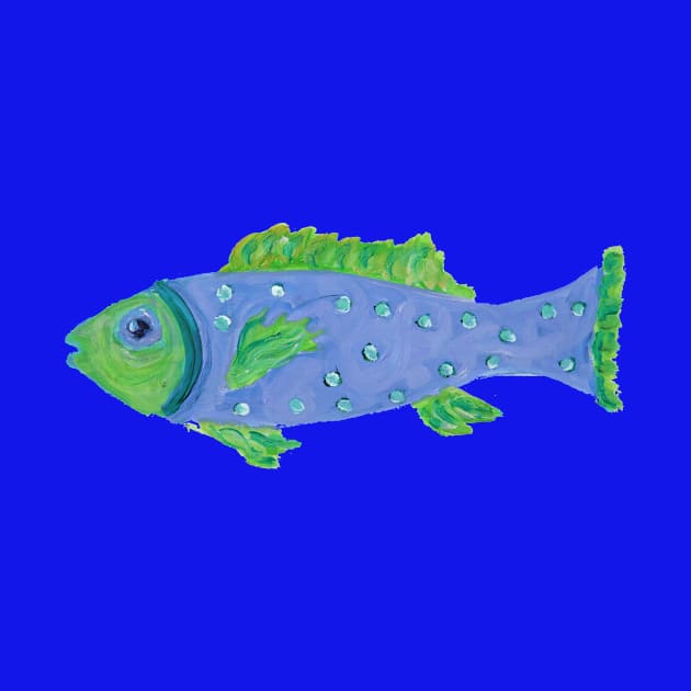 blue fish painting by AudreyJane