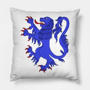 Lion Rampant Azure Pillow