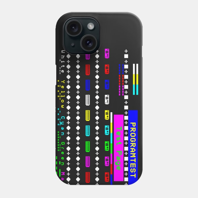 Teletext Test Page Phone Case by ernstc