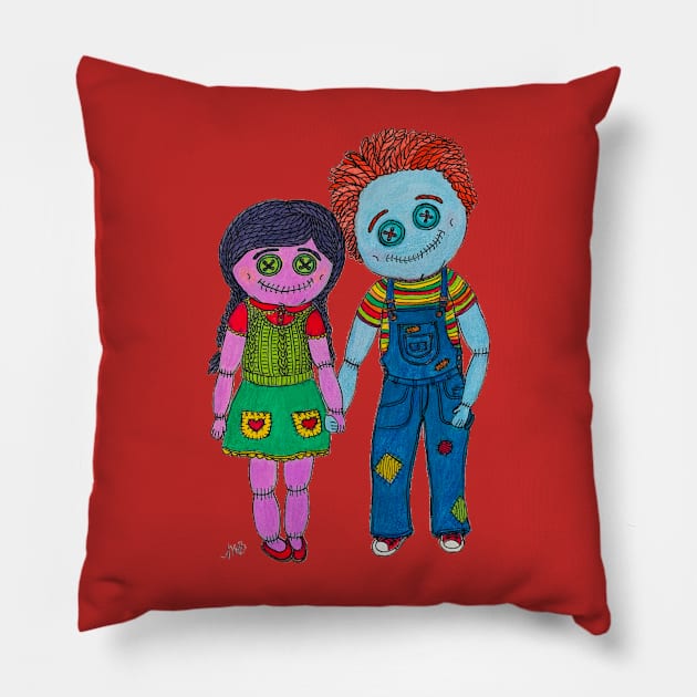 Rag Doll Love Pillow by LuvbuzzArt