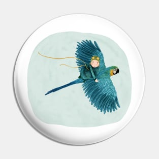 Macaw Flyer Pin