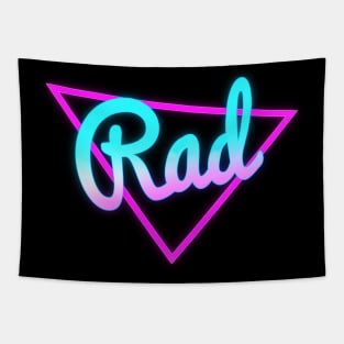 RAD Vaporwave Neon Triangle Tapestry