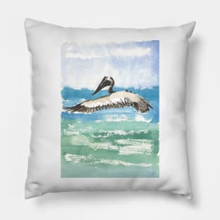 Pelican in Mexico Pillow