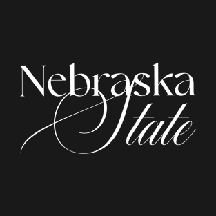 Nebraska State word design T-Shirt