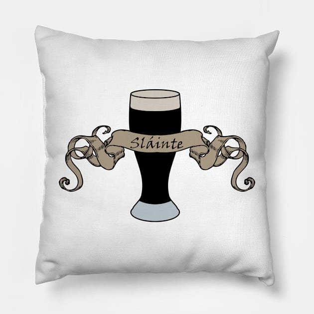 slainte on blue Pillow by B0red