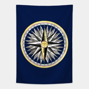 Compass Rose Navigation Eighteenth Century Tapestry