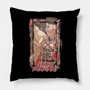Neko Samurai Pillow