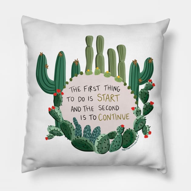 The first thing Pillow by Harmony Willow Studio