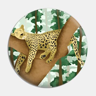 Sleeping Leopard Pin