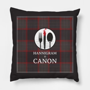 Hannigram is Canon Hannibal's Gray Suit with Catering Label Pillow