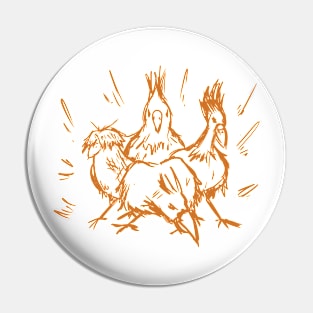 The Bad Birds (Orange) Pin