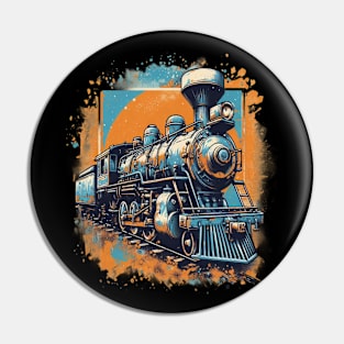 Old Locomotive Funny Gift Pin