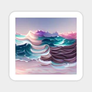 Aesthetic Ocean Waves Magnet