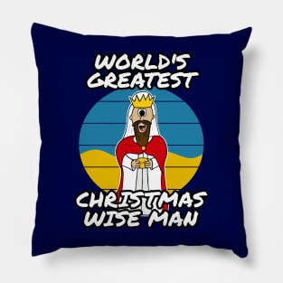 World's Greatest Christmas Wise Man Church Nativity Funny Pillow