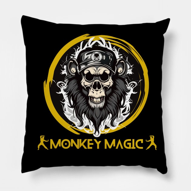 Monkey Magic kung Fu legend Pillow by Teessential