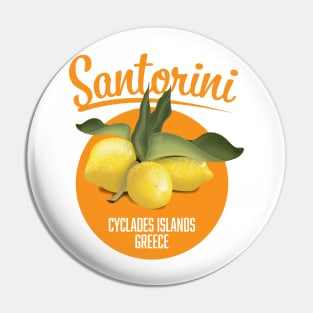 Santorini Greece travel logo Pin