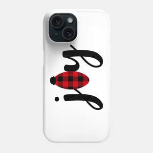 Joy Buffalo Plaid Christmas Holiday Lights Phone Case