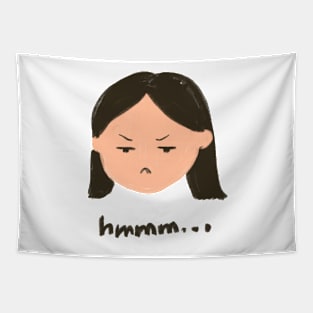 Cute Angry Illustration Expression Tapestry