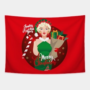 Santa's little helper Tapestry