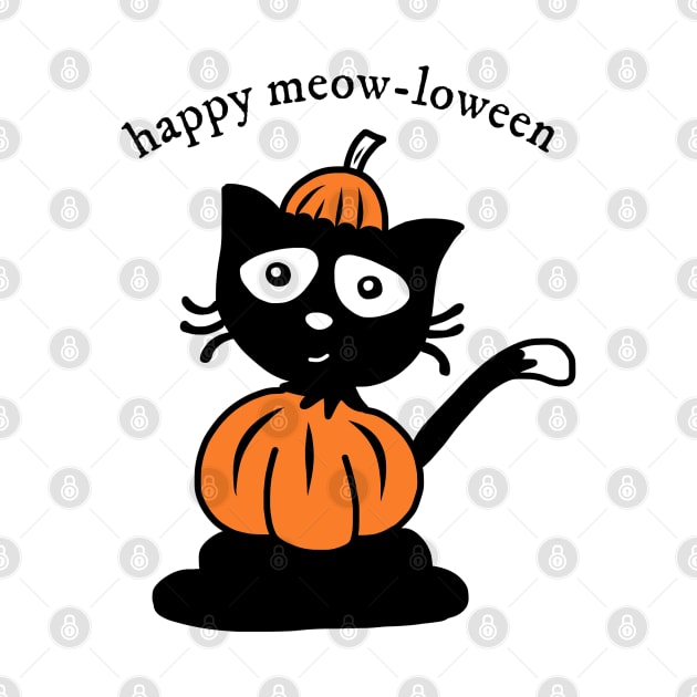 Happy Meow-loween Black Cat Halloween Pumpkin Costume by faiiryliite