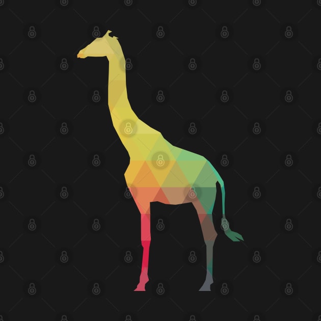 Rainbow giraffe silhouette by AdiDsgn