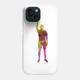 Soccer referee in watercolor Phone Case