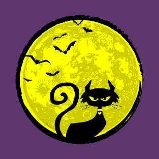 Full Moon Cat T-Shirt