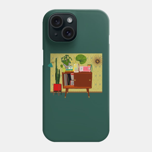 Mid Mod Shelf Vignette Phone Case by jenblove