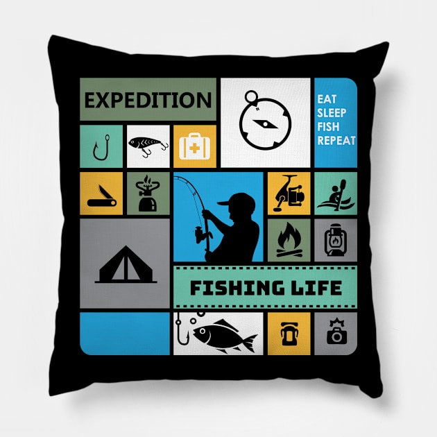 Fishing Expedition Pillow by haizuladri78