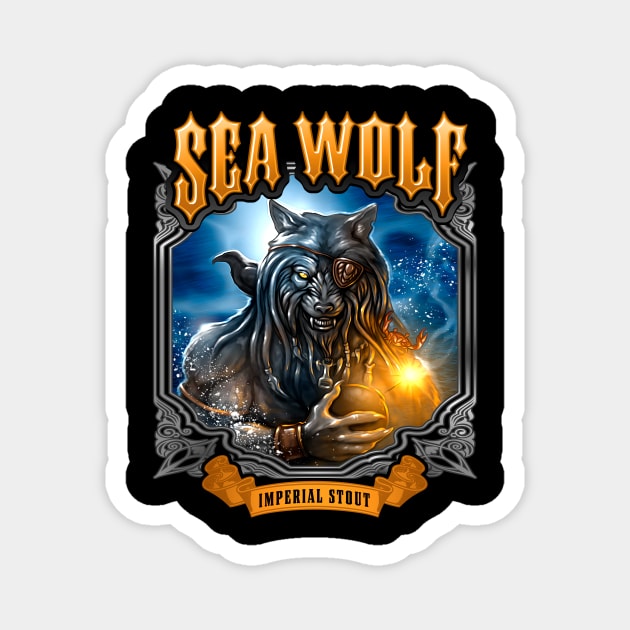 Sea Wolf Imperial Stout Magnet by ArtBeerLife