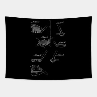 sand wedge golf club Vintage Patent Drawing Tapestry