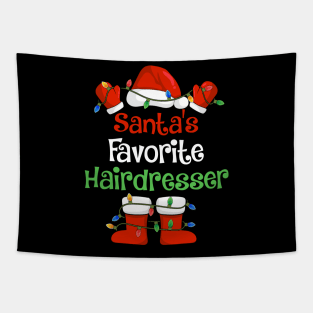 Santa's Favorite Hairdresser Funny Christmas Pajamas Tapestry