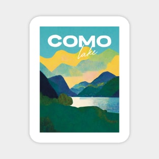 Lake Como Old Travel Poster Retro Wall Art Illustration Magnet